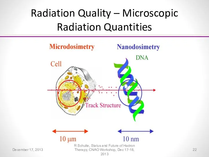 Radiation Quality – Microscopic Radiation Quantities R Schulte, Status and Future