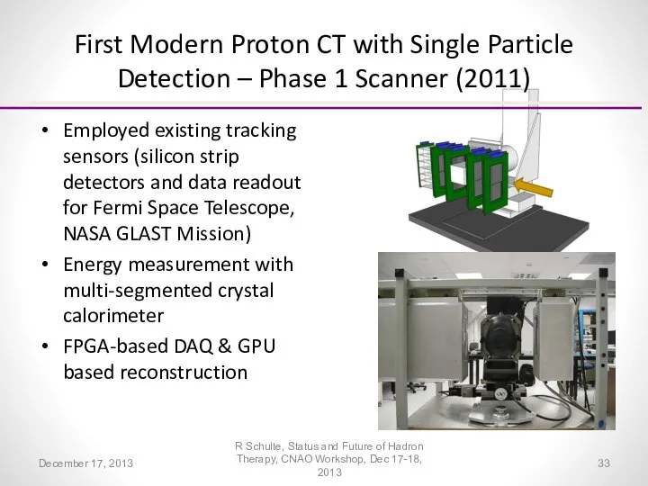 First Modern Proton CT with Single Particle Detection – Phase 1