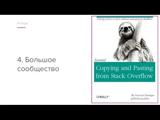 4. Большое сообщество PYTHON