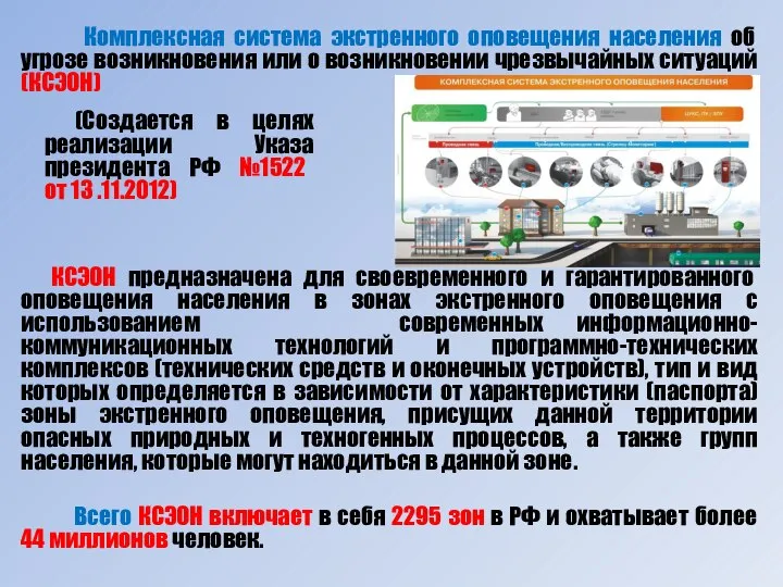 Комплексная система экстренного оповещения населения об угрозе возникновения или о возникновении