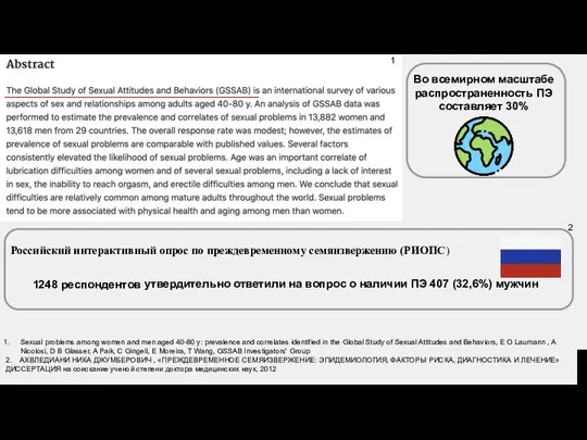 1 Sexual problems among women and men aged 40-80 y: prevalence