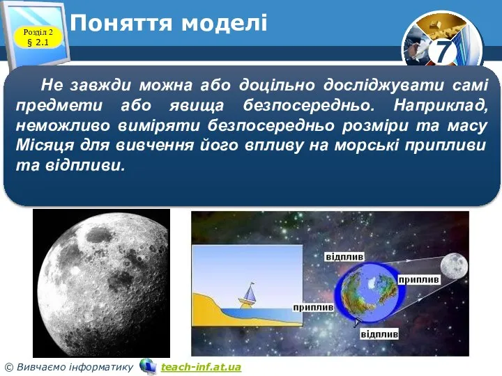 Поняття моделі Розділ 2 § 2.1 Не завжди можна або доцільно