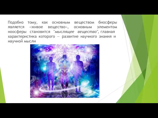 Подобно тому, как основным веществом биосферы является «живое вещество», основным элементом