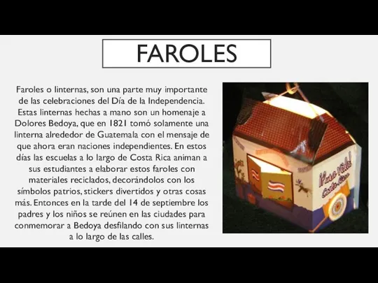 FAROLES Faroles o linternas, son una parte muy importante de las