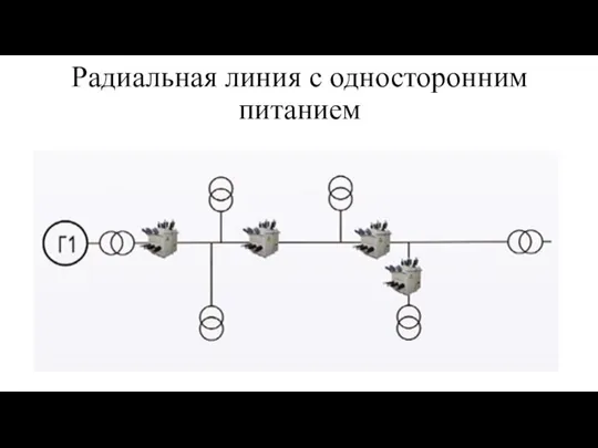 Радиальная линия с односторонним питанием