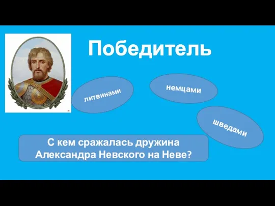 Победитель литвинами немцами шведами С кем сражалась дружина Александра Невского на Неве?