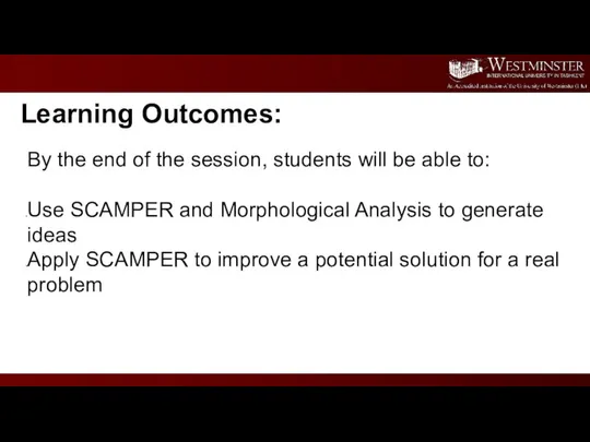 Learning Outcomes: By the end of the session, students will be