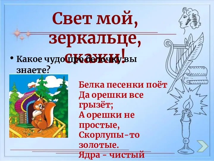 Свет мой, зеркальце, скажи! Какое чудо про белочку вы знаете? Белка