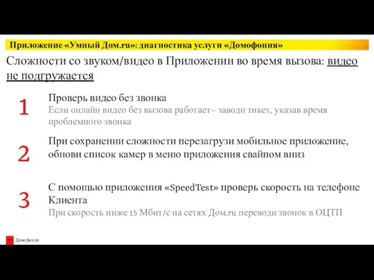 Сложности со звуком/видео в Приложении во время вызова: видео не подгружается