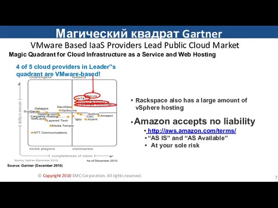 VMware Based IaaS Providers Lead Public Cloud Market Magic Quadrant for