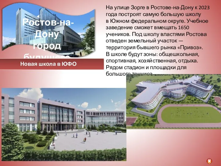 Ростов-на-Дону город будущего На улице Зорге в Ростове-на-Дону к 2023 года