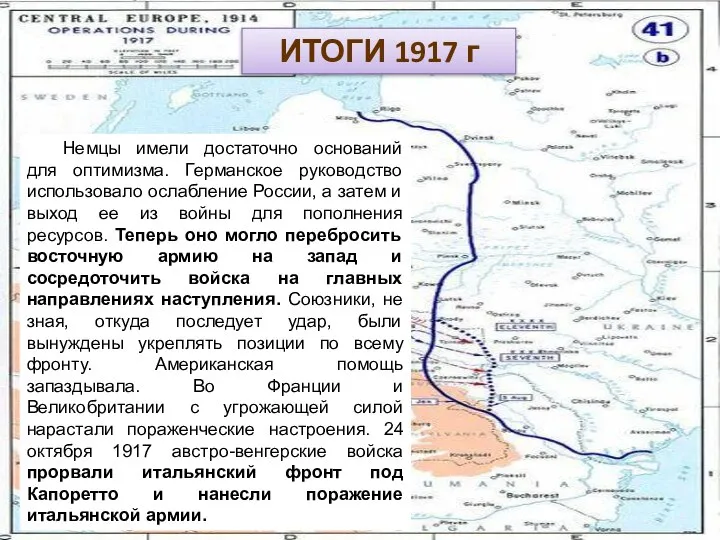 Куляшова И.П. ИТОГИ 1917 г Немцы имели достаточно оснований для оптимизма.