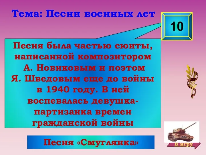 Песня была частью сюиты, написанной композитором А. Новиковым и поэтом Я.