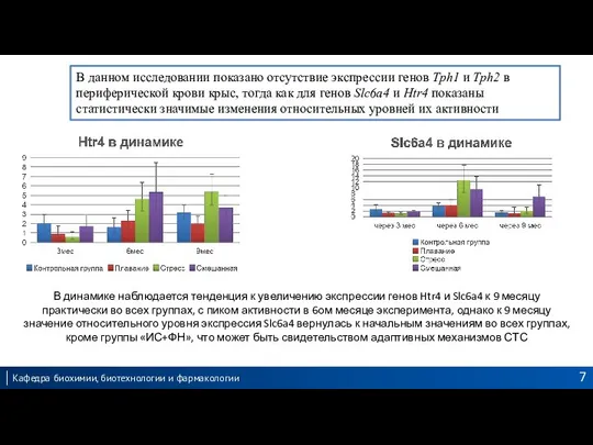 В данном исследовании показано отсутствие экспрессии генов Tph1 и Tph2 в