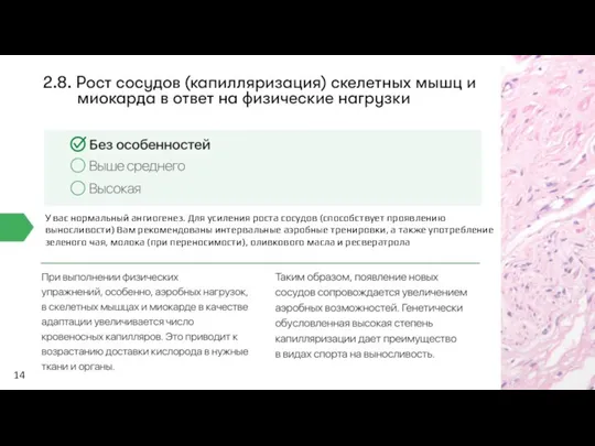 14 У вас нормальный ангиогенез. Для усиления роста сосудов (способствует проявлению