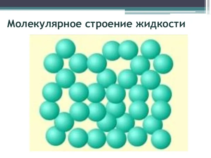 Молекулярное строение жидкости