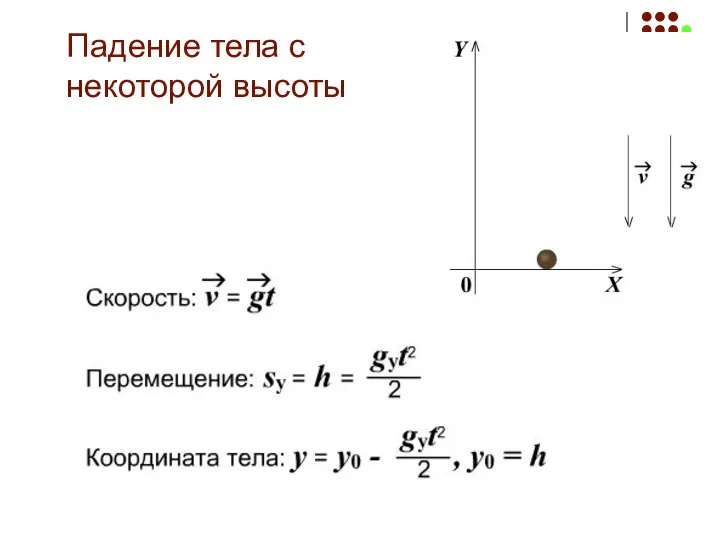 Падение тела с некоторой высоты