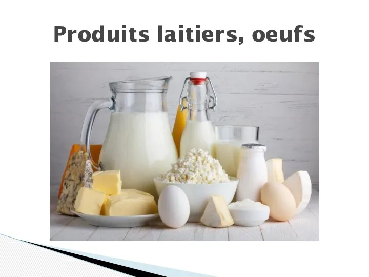 Produits laitiers, oeufs