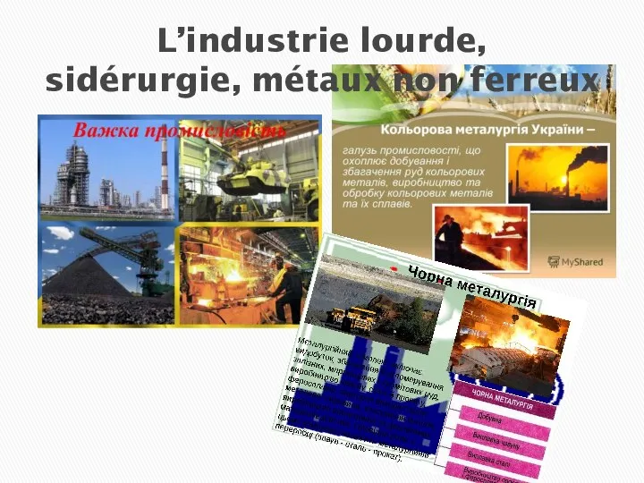 L’industrie lourde, sidérurgie, métaux non ferreux