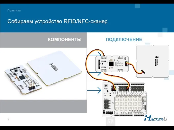 Практика Собираем устройство RFID/NFC-сканер ПОДКЛЮЧЕНИЕ КОМПОНЕНТЫ