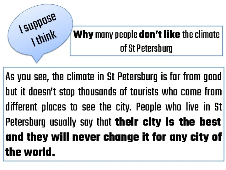 As you see, the climate in St Petersburg is far from