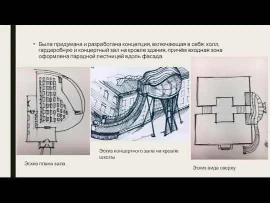 Была придумана и разработана концепция, включающая в себя: холл, гардеробную и