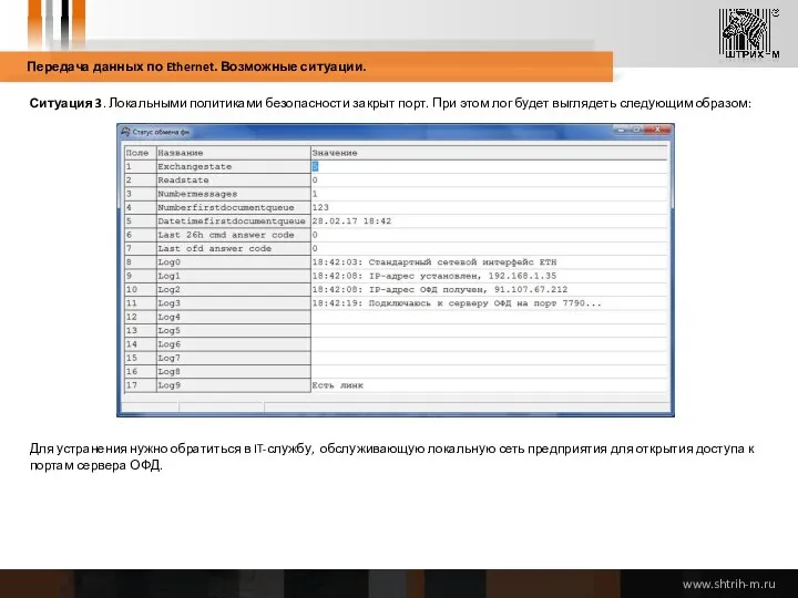 Передача данных по Ethernet. Возможные ситуации. Ситуация 3. Локальными политиками безопасности