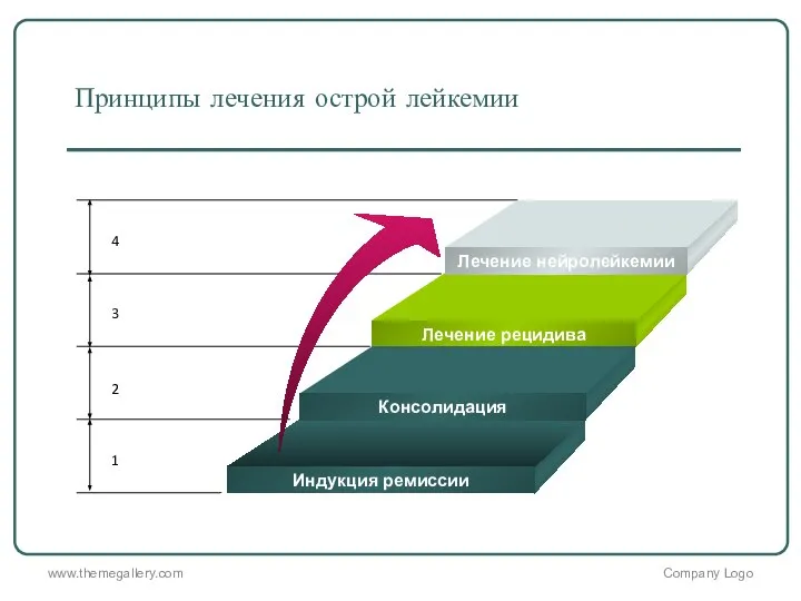www.themegallery.com Company Logo Принципы лечения острой лейкемии 4 3 2 1
