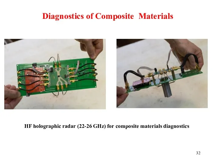 Diagnostics of Composite Materials HF holographic radar (22-26 GHz) for composite materials diagnostics