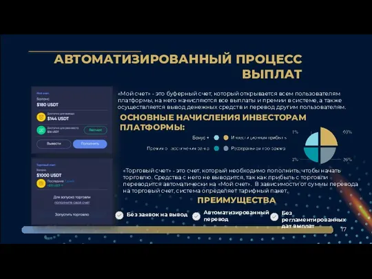 17 АВТОМАТИЗИРОВАННЫЙ ПРОЦЕСС ВЫПЛАТ «Торговый счет» - это счет, который необходимо