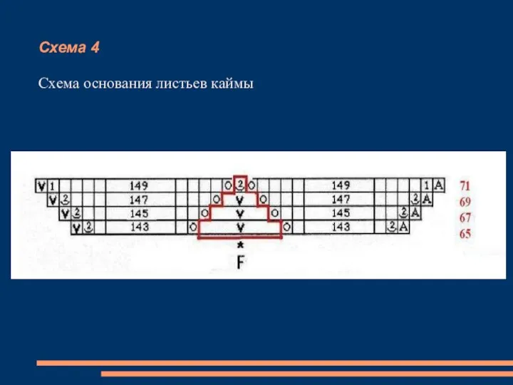 Схема 4 Схема основания листьев каймы