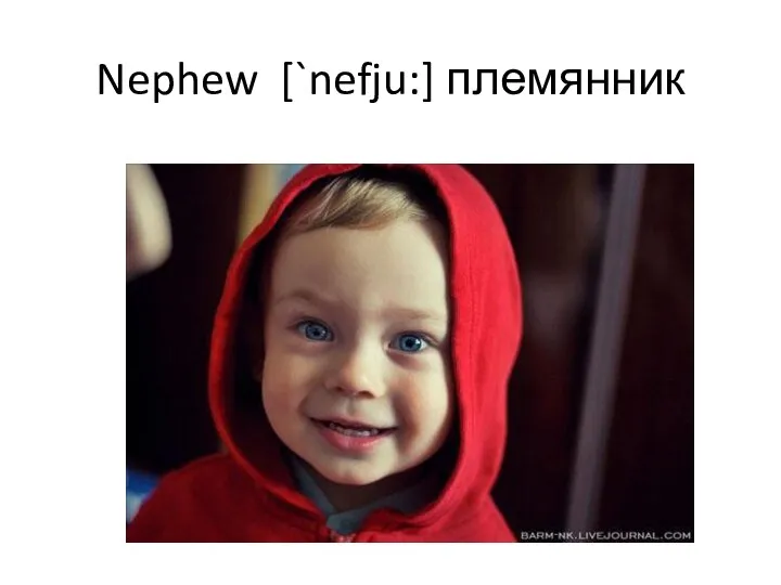 Nephew [`nefju:] племянник