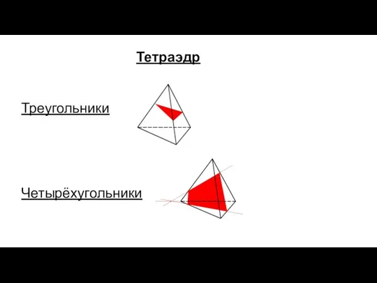 Тетраэдр Треугольники Четырёхугольники