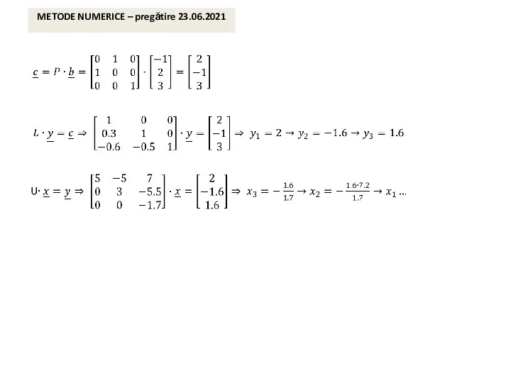 METODE NUMERICE – pregătire 23.06.2021