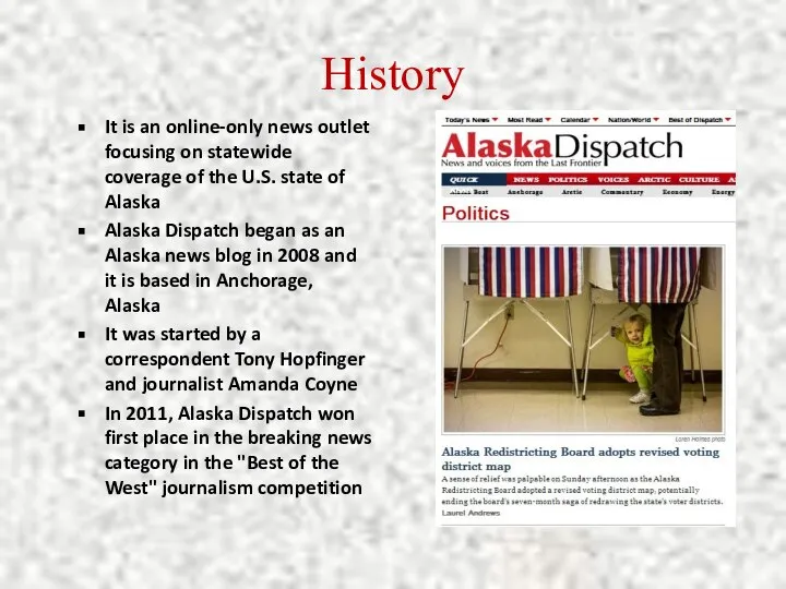 History It is an online-only news outlet focusing on statewide coverage