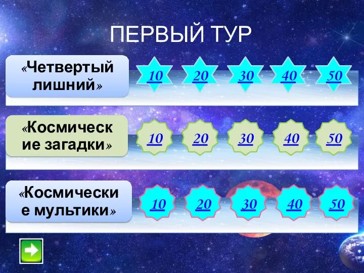 ПЕРВЫЙ ТУР 10 20 40 30 10 20 30 40 10