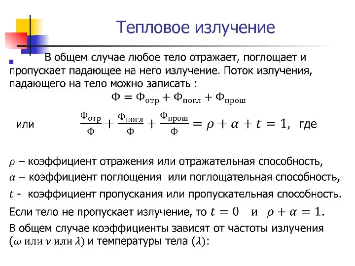 Тепловое излучение