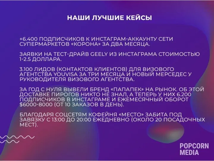 Наши лучшие кейсы +6.400 подписчиков к Инстаграм-аккаунту сети супермаркетов «Корона» за