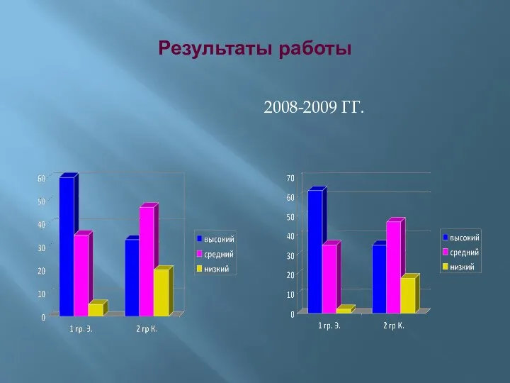 Результаты работы 2008-2009 ГГ.
