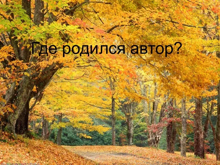 Где родился автор?