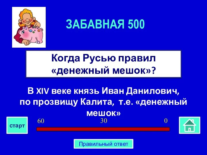 В XIV веке князь Иван Данилович, по прозвищу Калита, т.е. «денежный