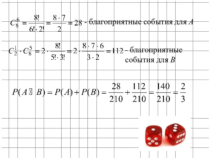 - благоприятные события для А - благоприятные события для В