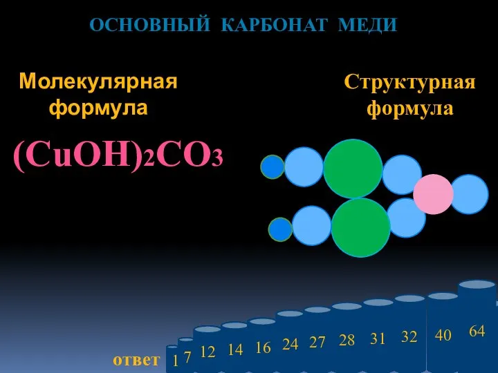 Структурная формула Молекулярная формула 1 7 14 12 16 24 27