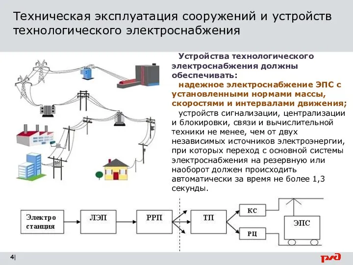 Техническая эксплуатация сооружений и устройств технологического электроснабжения | Устройства технологического электроснабжения