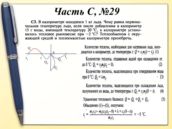 Часть С, №29 t t1 t2 0 Q Q1 Q2 Q3