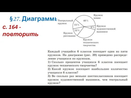 §27. Диаграммы. с. 164 -повторить