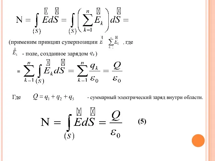 = (применим принцип суперпозиции , где - поле, созданное зарядом )