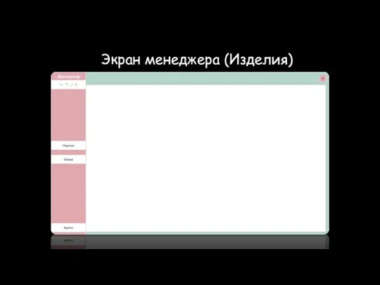 Экран менеджера (Изделия)