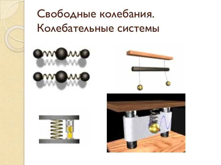 Свободные колебания. Колебательные системы