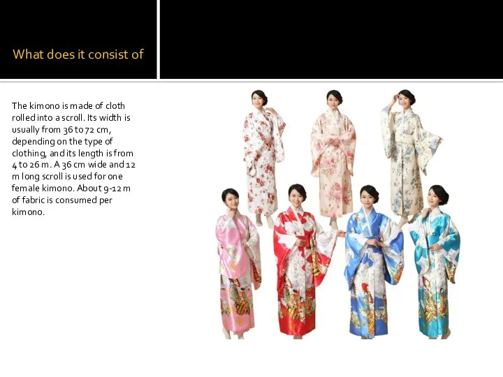 What does it consist of The kimono is made of cloth